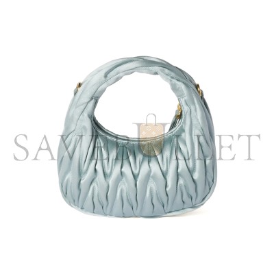 MIU MIU WANDER MATELASSÉ SATIN MINI-BAG 5BP078 (17.5*14*5.5cm)